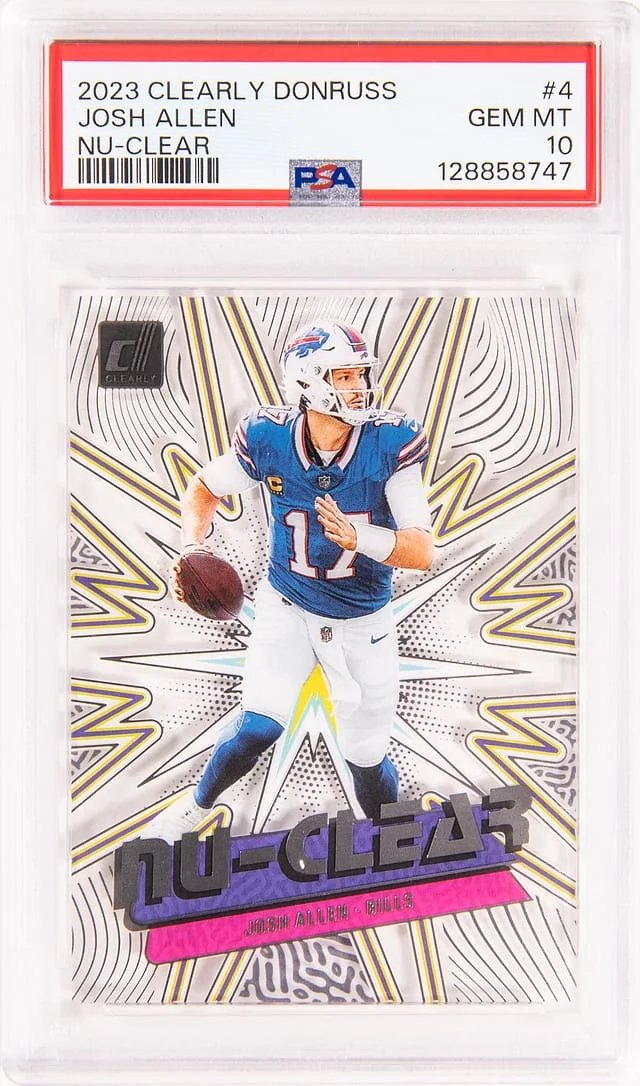 2023 Panini Josh Allen Clearly Donruss Nu-Clear #4 card image