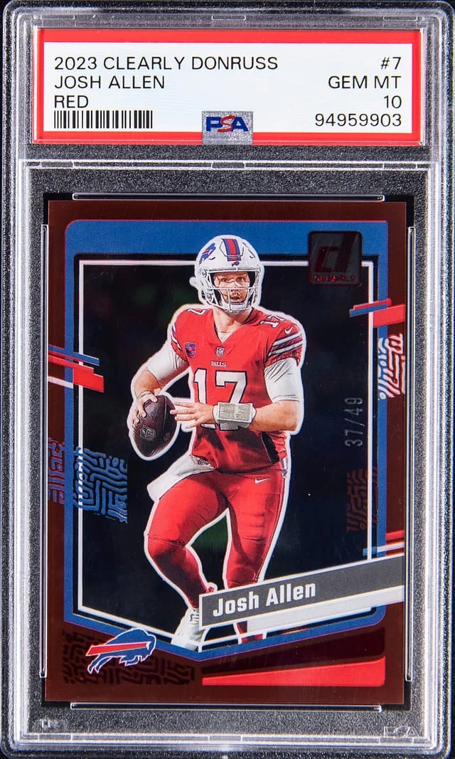 2023 Panini Josh Allen Clearly Donruss Red #7 card image