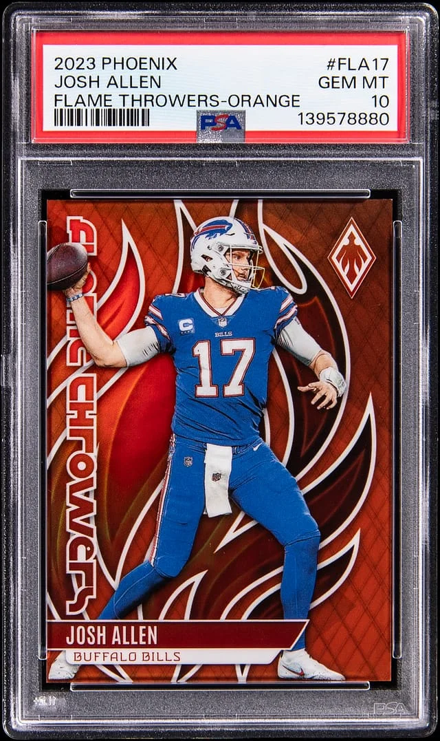 2023 Panini Josh Allen Phoenix Flame Throwers-Orange #FLA-17 card image