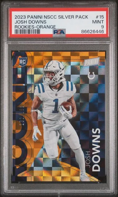 2023 Panini Josh Downs National Silver Packs Rookies Orange #15 card image