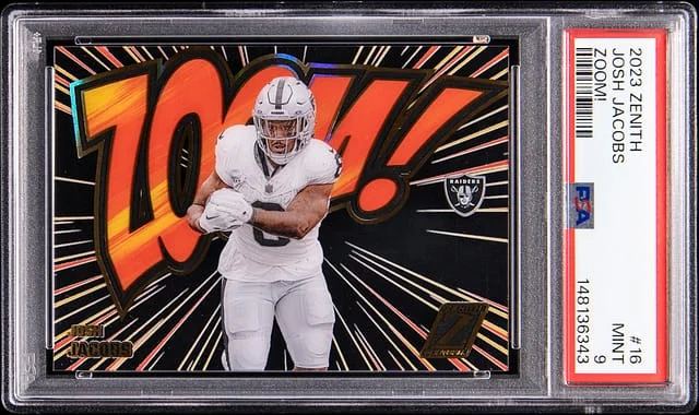 2023 Panini Josh Jacobs Zenith Zoom! #16 card image