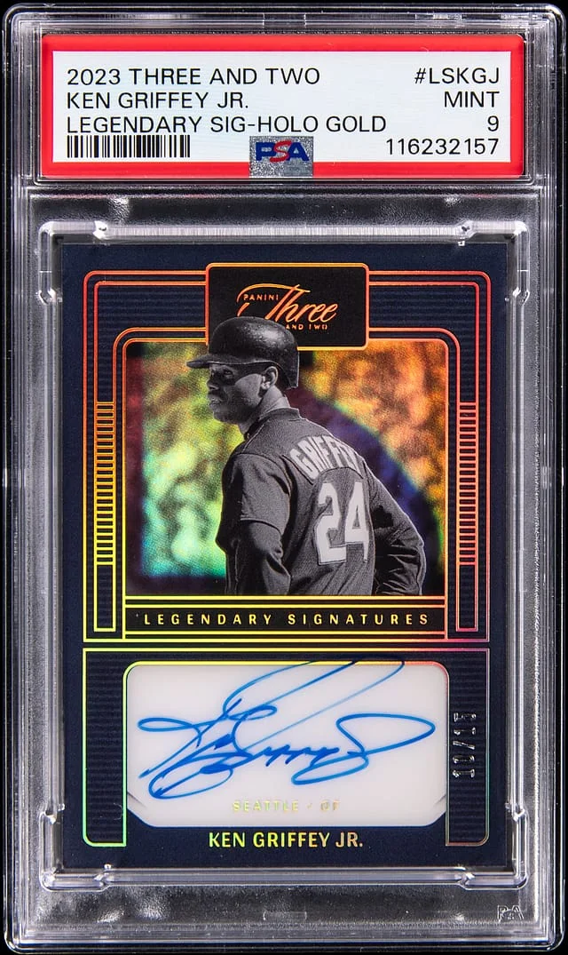 2023 Panini Ken Griffey Jr. Three and Two Legendary Signatures Holo Gold #LS-KGJ card image