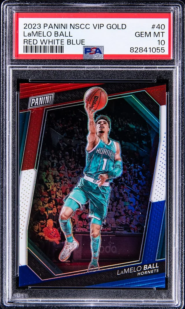 2023 Panini Lamelo Ball National Vip Gold Red White Blue #40 card image