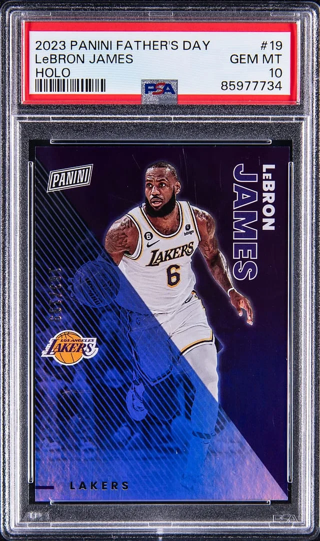 2023 Panini LeBron James Father's Day Holo #19 card image