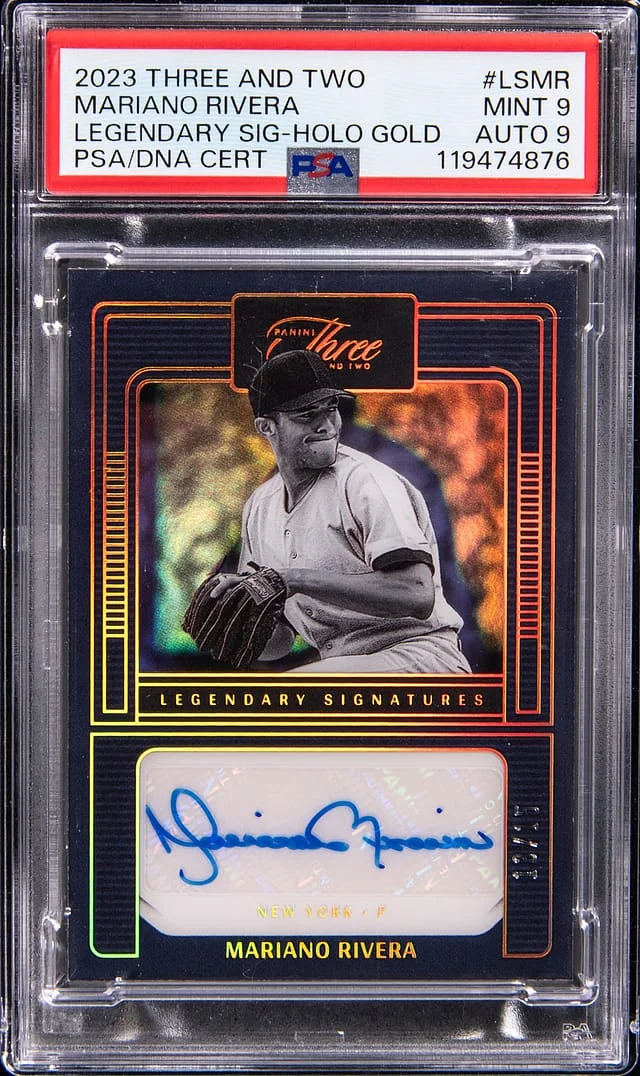 2023 Panini Mariano Rivera Three and Two Legendary Signatures Holo Gold #LS-MR card image