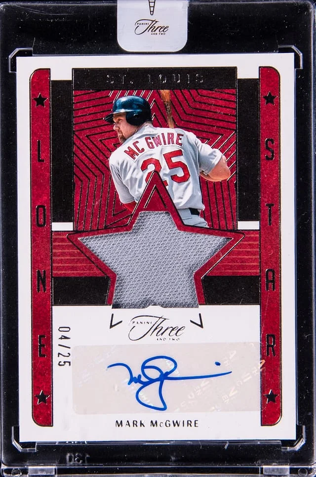 2023 Panini Mark McGwire Three And Two Lone Star Signatures #LSS-MG card image