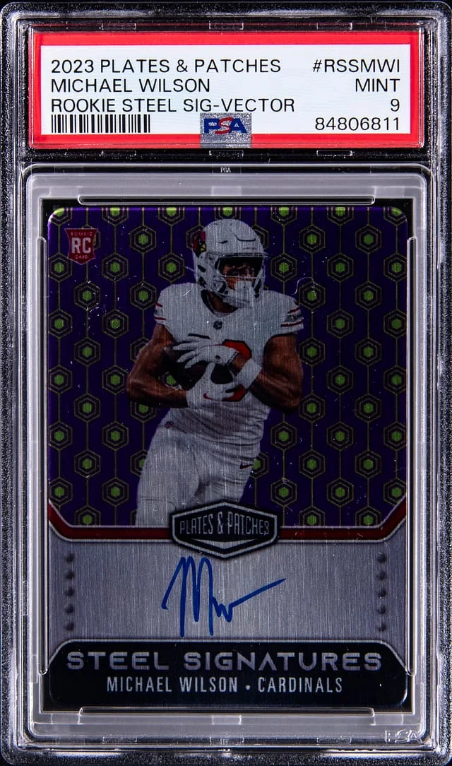 2023 Panini Michael Wilson Plates & Patches Steel Signature Vector #RSSMW1 card image