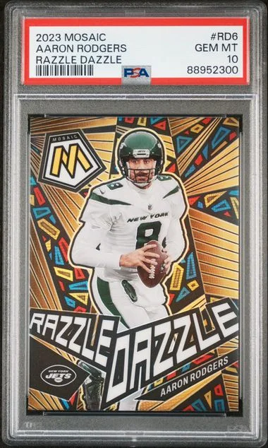 2023 Panini Mosaic Aaron Rodgers Razzle Dazzle #Rd6 card image