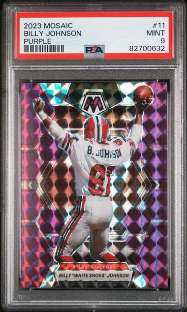 2023 Panini Mosaic Billy Johnson Purple #11 card image