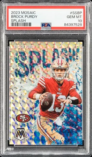 2023 Panini Mosaic Brock Purdy Splash #SSBP card image