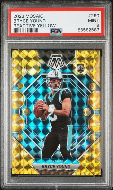 2023 Panini Mosaic Bryce Young Reactive Blue #290 card image