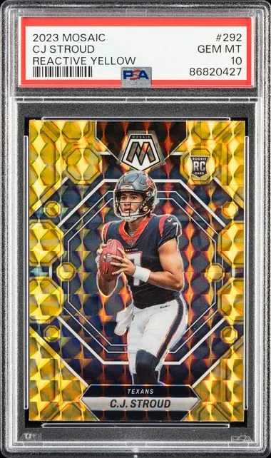 2023 Panini Mosaic Cj Stroud Silver No Huddle #292 card image