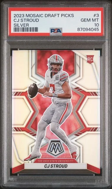 2023 Panini Mosaic CJ Stroud Draft Picks Red #3 card image