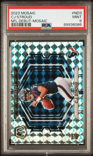 2023 Panini Mosaic C.J. Stroud NFL Debut Mosaic #ND card image