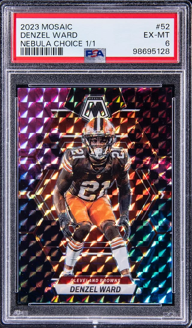 2023 Panini Mosaic Denzel Ward Nebula Choice #52 card image