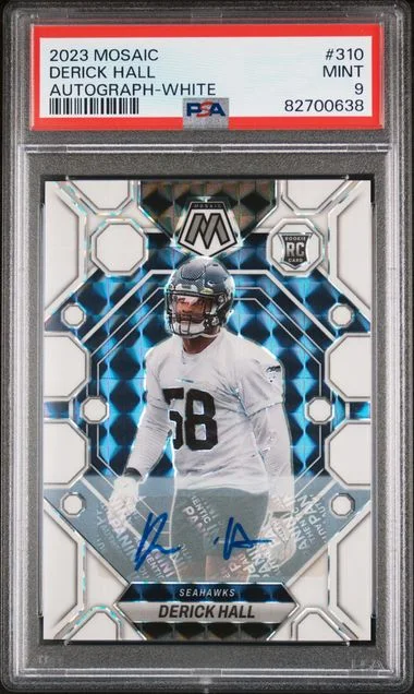 2023 Panini Mosaic Derick Hall Autograph-White #310 card image