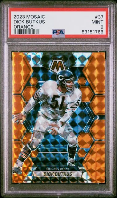 2023 Panini Mosaic Dick Butkus Orange #37 card image