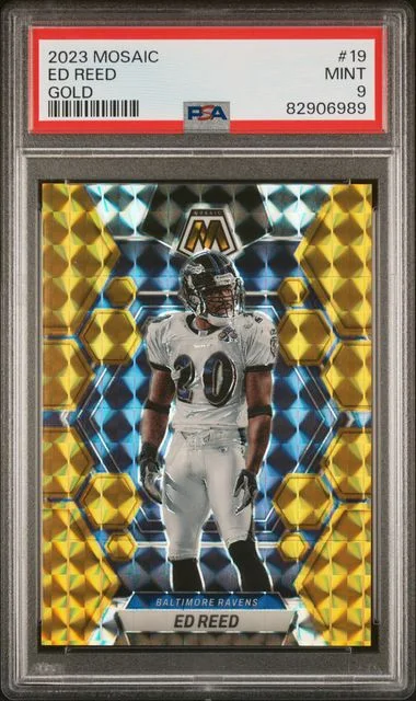 2023 Panini Mosaic Ed Reed Gold #19 card image