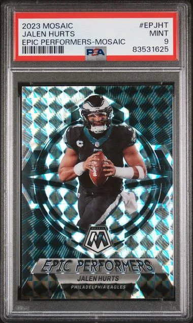 2023 Panini Mosaic Epic Performers Mosaic Epjht Jalen Hurts #no-number card image