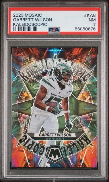 2023 Panini Mosaic Garrett Wilson Kaleidoscopic #KA8 card image