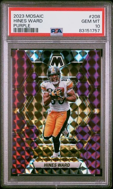 2023 Panini Mosaic Hines Ward Purple #208 card image