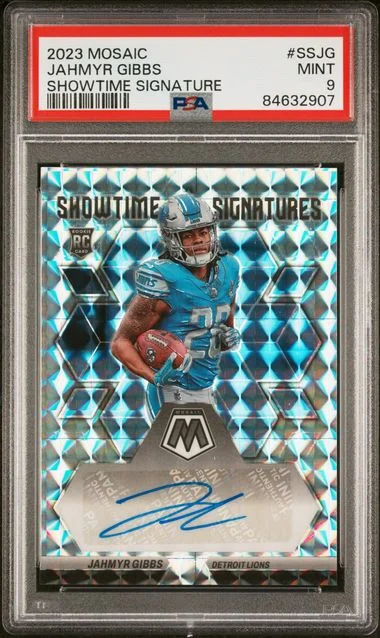 2023 Panini Mosaic Jahmyr Gibbs Showtime Signature #SS-JG card image