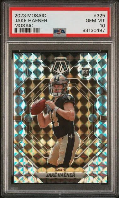 2023 Panini Mosaic Jake Haener Mosaic #325 card image