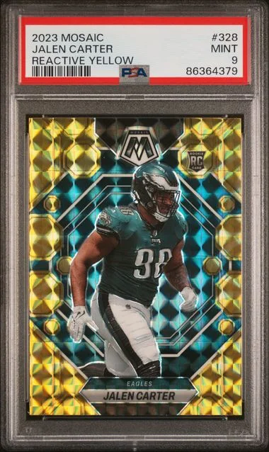 2023 Panini Mosaic Jalen Carter Reactive Yellow #328 card image