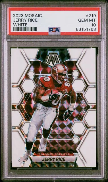 2023 Panini Mosaic Jerry Rice White #219 card image