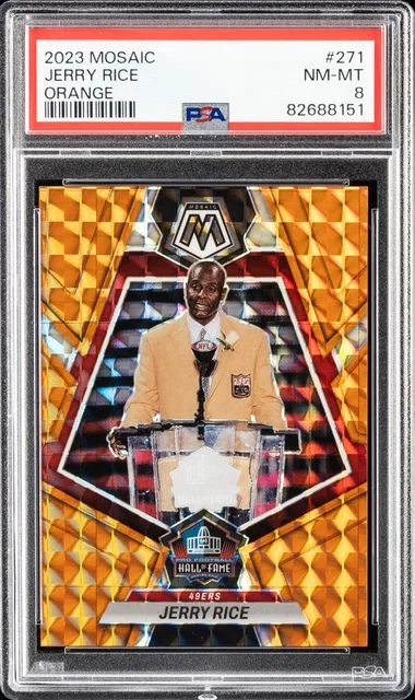 2023 Panini Mosaic Jerry Rice Orange #271 card image