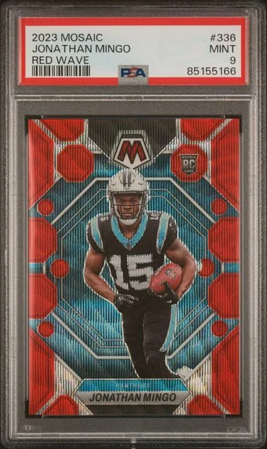 2023 Panini Mosaic Jonathan Mingo Red Wave #336 card image