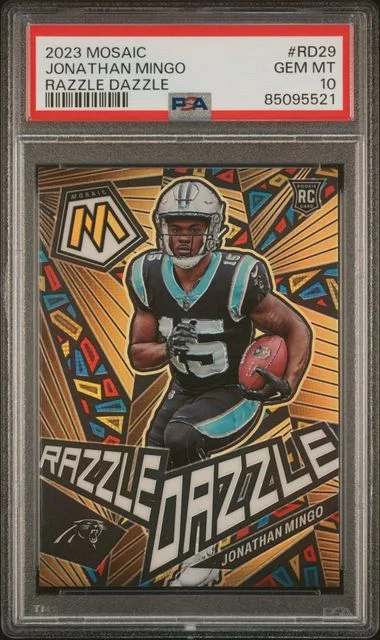 2023 Panini Mosaic Jonathan Mingo Razzle Dazzle #RD29 card image