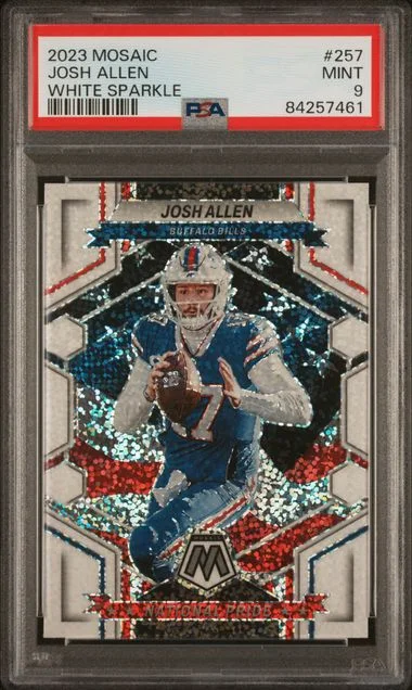 2023 Panini Mosaic Josh Allen White Sparkle #257 card image