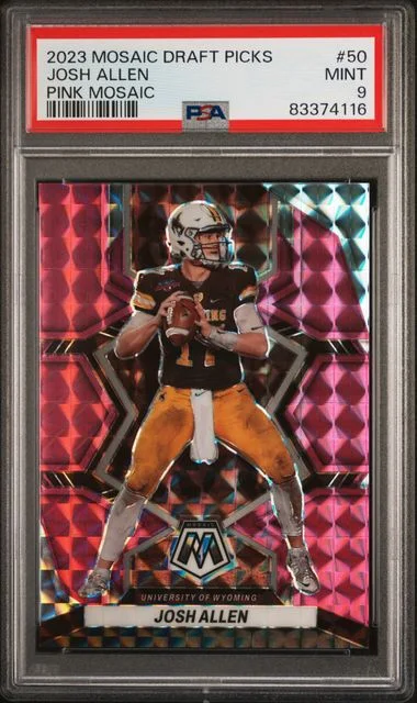 2023 Panini Mosaic Josh Allen Draft Picks Pink Mosaic #50 card image