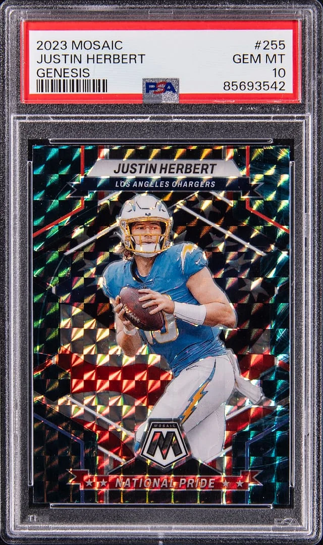 2023 Panini Mosaic Justin Herbert Genesis #255 card image