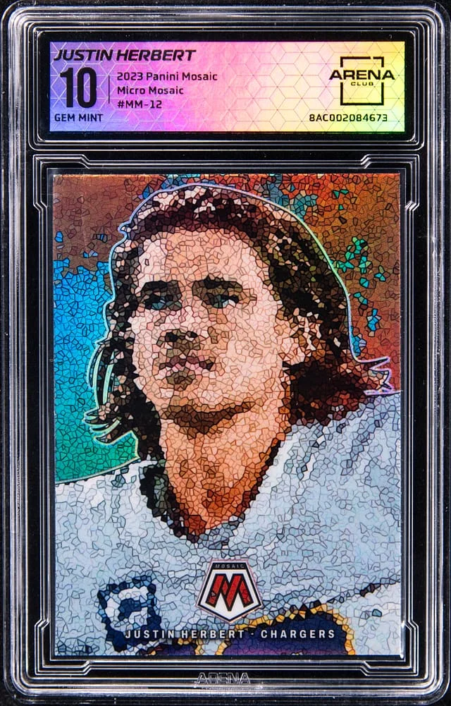 2023 Panini Mosaic Justin Herbert - AC Micro Mosaic #MM-12 card image