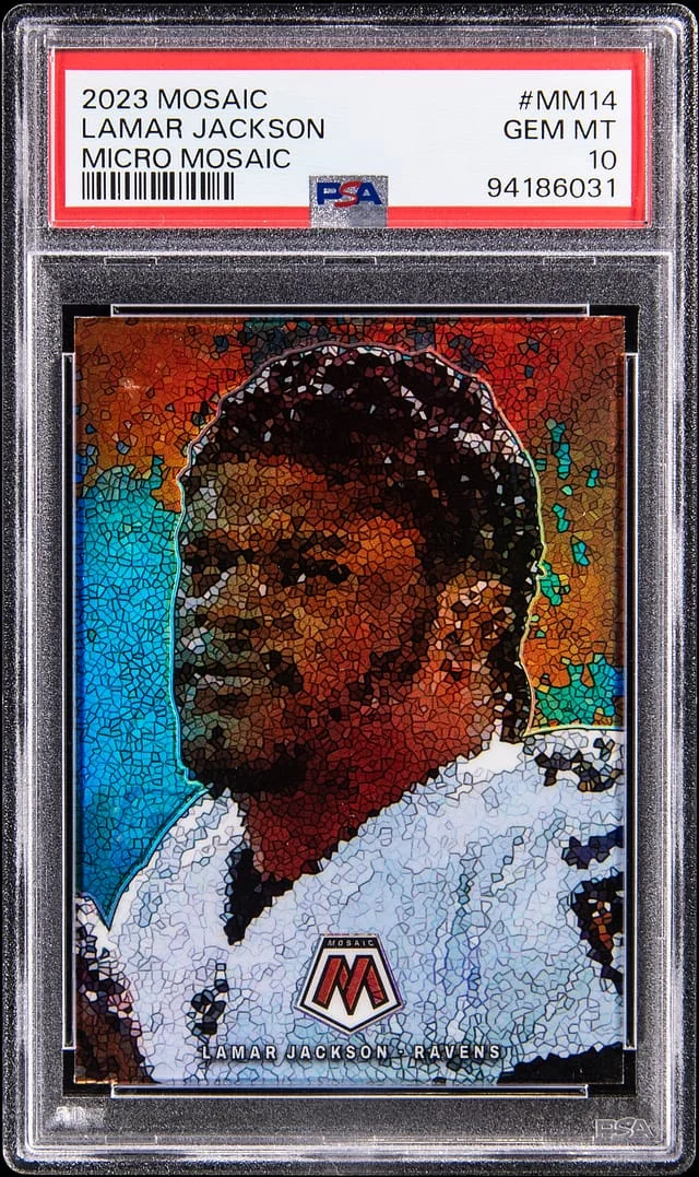 2023 Panini Mosaic Lamar Jackson Micro Mosaic #MM-14 card image
