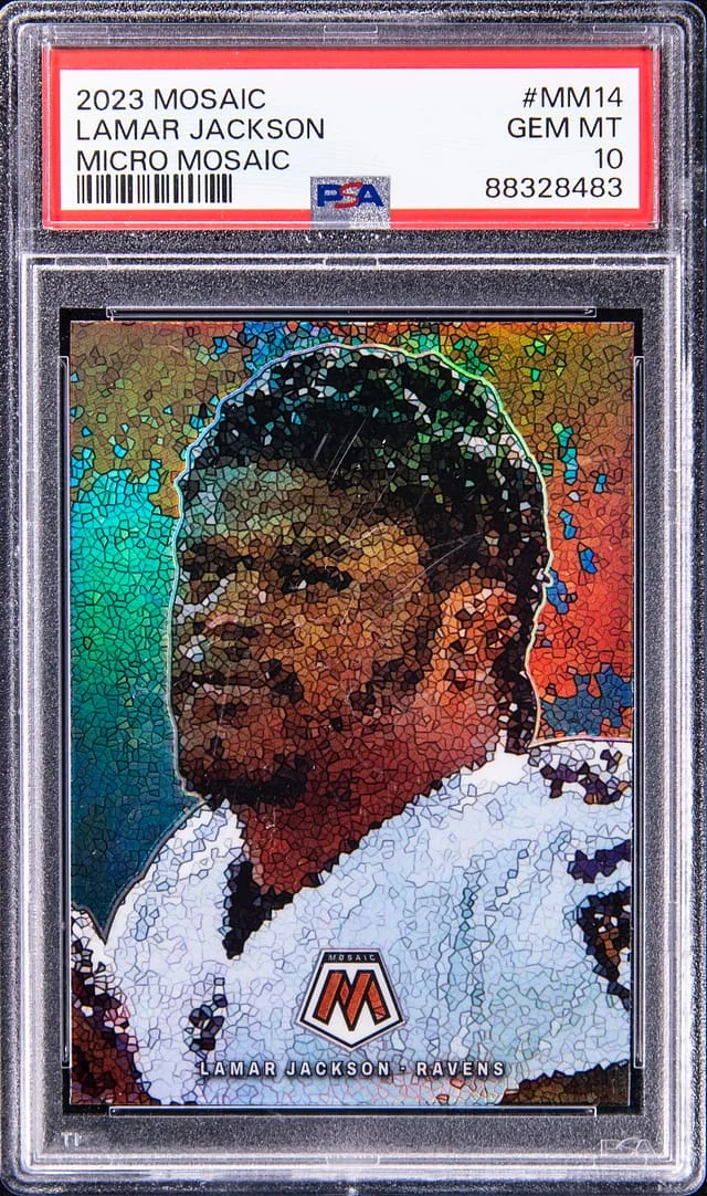 2023 Panini Mosaic Lamar Jackson Micro Mosaic #MM14 card image