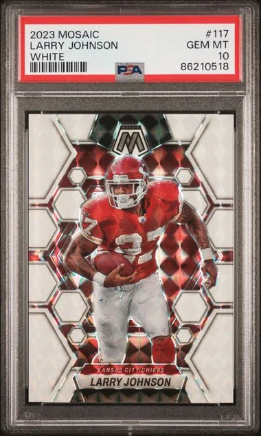 2023 Panini Mosaic Larry Johnson White #117 card image