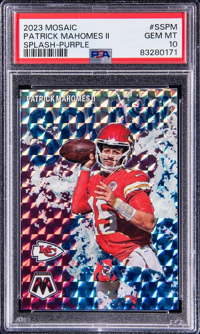 2023 Panini Mosaic Patrick Mahomes Ii Splash Purple #SSPM card image