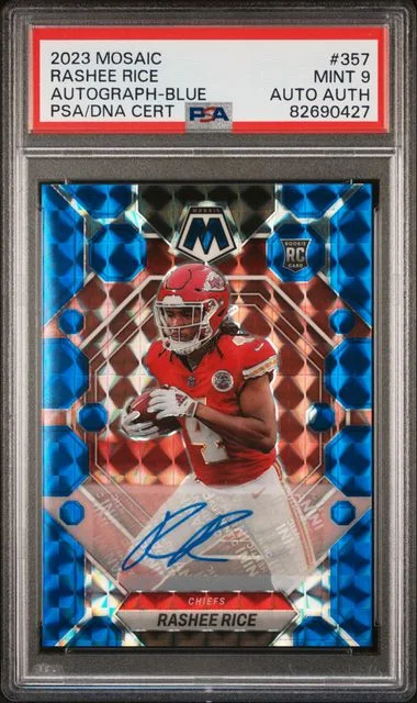 2023 Panini Mosaic Rashee Rice Autograph-Blue #357 card image