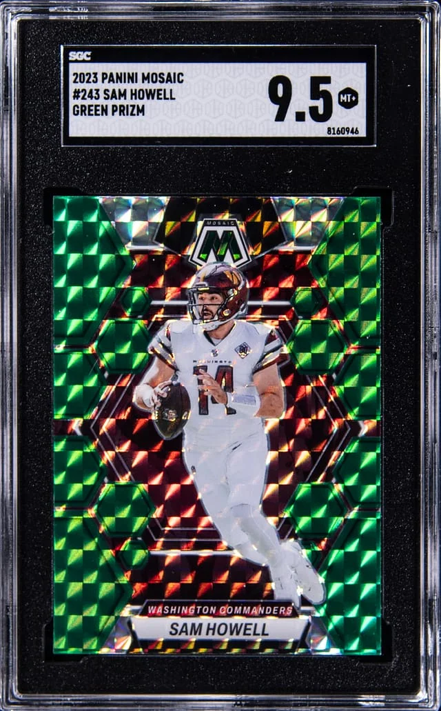 2023 Panini Mosaic Sam Howell Green Prizm #243 card image