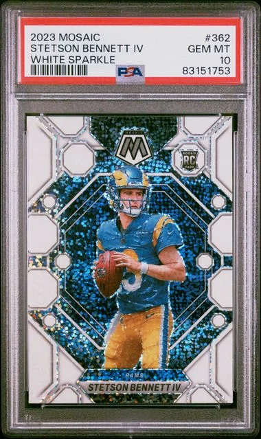 2023 Panini Mosaic Stetson Bennett IV White Sparkle #362 card image