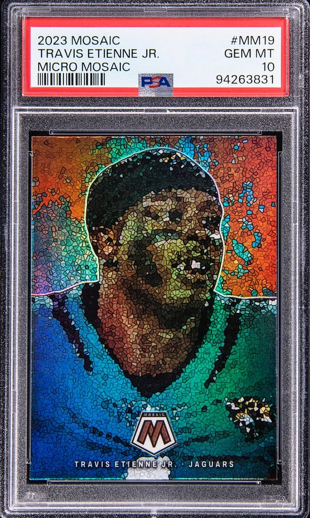 2023 Panini Mosaic Travis Etienne Jr. Micro Mosaic #MM-19 card image