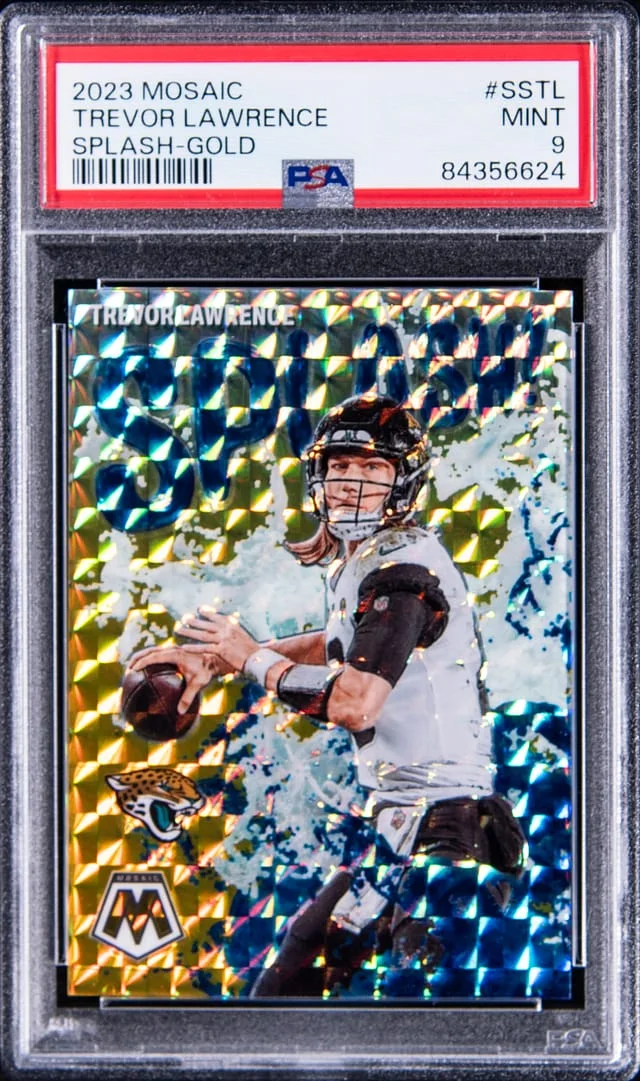 2023 Panini Mosaic Trevor Lawrence Splash Gold #SS-TL card image