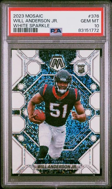 2023 Panini Mosaic Will Anderson Jr. White Sparkle #376 card image