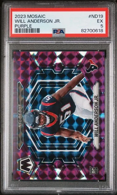 2023 Panini Mosaic Will Anderson Jr. NFL Debut Purple #ND19 card image