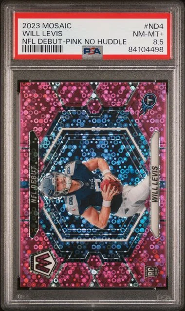 2023 Panini Mosaic Will Levis NFL Debut Pink No Huddle #ND4 card image