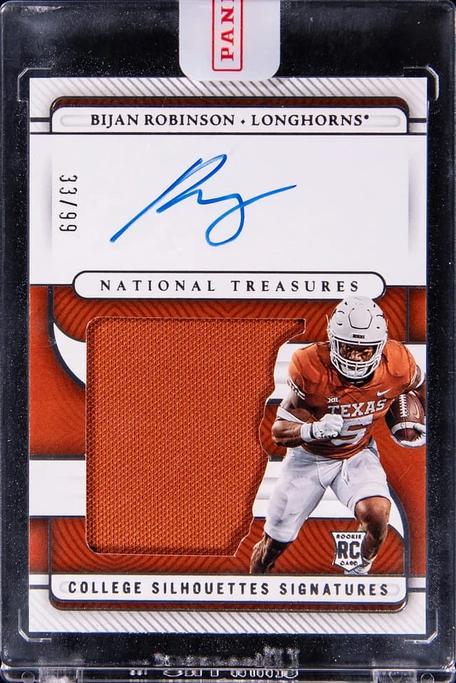 2023 Panini National Treasures Bijan Robinson Collegiate Silhouettes Signature #CSS-BR card image