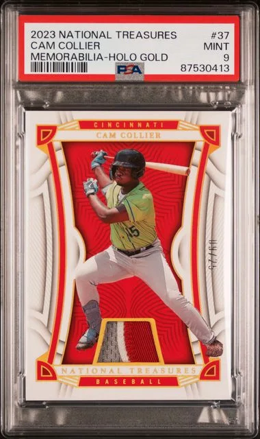 2023 Panini National Treasures Cam Collier Memorabilia-Holo Gold #37 card image